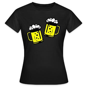 Chope de bière Cheers - T-shirt Femme - noir - Devant - AI Model Female 172 dark (172cm)