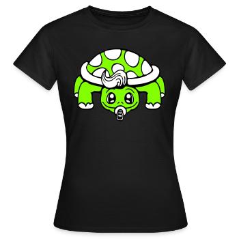 Tortue Bébé Sucette Petit Enfant Bambin - T-shirt Femme - noir - Devant - AI Model Female 172 dark (172cm)