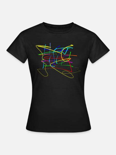 Buntes zum Quadrat - Frauen T-Shirt - Schwarz