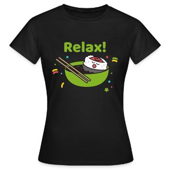 Sushi Maki Nigiri Geschenk Soja japanisch essen - Frauen T-Shirt - Schwarz - Vorne - AI Model Female 172 dark (172cm)
