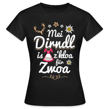 Mei Dirndl is z'kloa for Zwoa Replacement Pregnant Women - Women's T-Shirt - black - Front - AI Model Female 172 dark (172cm)