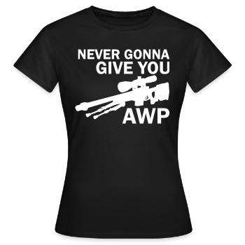 Niemals AWP geben - Frauen T-Shirt - Schwarz - Vorne - AI Model Female 172 dark (172cm)