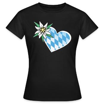 Amour de la Bavière - T-shirt Femme - noir - Devant - AI Model Female 172 dark (172cm)