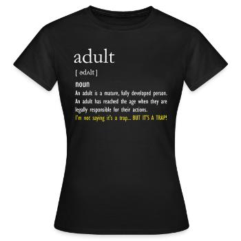 Adulte - T-shirt Femme - noir - Devant - AI Model Female 172 dark (172cm)