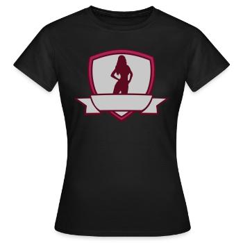 Coat of arms Hot Girl - Women's T-Shirt - black - Front - AI Model Female 172 dark (172cm)