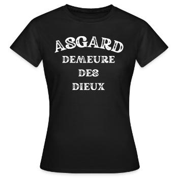 ASGARD DEMEURE DES DIEUX - T-shirt Femme - noir - Devant - AI Model Female 172 dark (172cm)