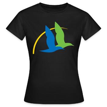 Seevogel, der Charente fliegt - Frauen T-Shirt - Schwarz - Vorne - AI Model Female 172 dark (172cm)