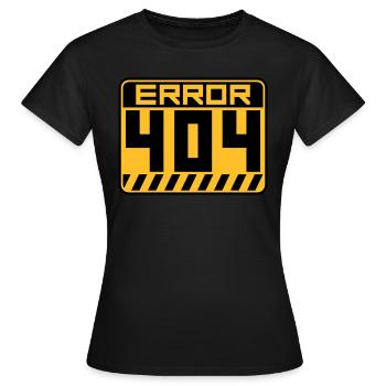 Avertissement d’erreur 404 Shield - T-shirt Femme - noir - Devant - AI Model Female 172 dark (172cm)