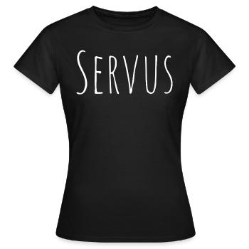 Servus Design - Frauen T-Shirt - Schwarz - Vorne - AI Model Female 172 dark (172cm)