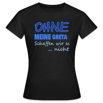 greta - Frauen T-Shirt - Schwarz - Vorne - AI Model Female 172 dark (172cm)