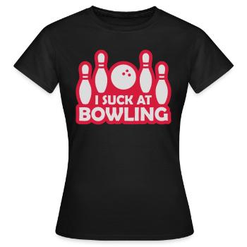 Je suis nul au bowling - T-shirt Femme - noir - Devant - AI Model Female 172 dark (172cm)