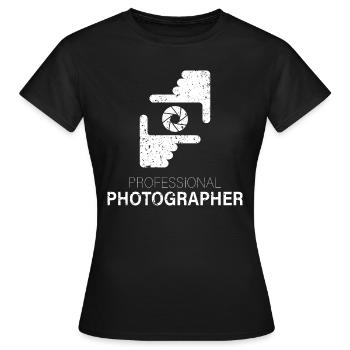 Photographe professionnel - T-shirt Femme - noir - Devant - AI Model Female 172 dark (172cm)