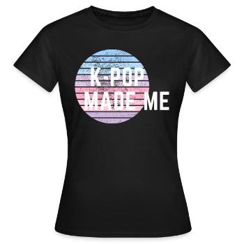 KPOP Made Me - T-shirt Femme - noir - Devant - AI Model Female 172 dark (172cm)