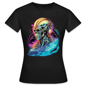 Science fiction - Machine - Women's T-Shirt - black - Front - AI Model Female 172 dark (172cm)