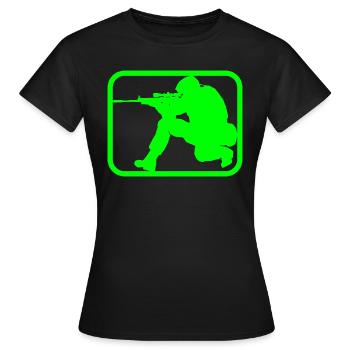Fusil - T-shirt Femme - noir - Devant - AI Model Female 172 dark (172cm)