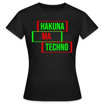 Citation de musique techno - T-shirt Femme - noir - Devant - AI Model Female 172 dark (172cm)