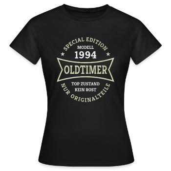 30. Geburtstag Jahrgang 1994 Oldtimer 30 Jahre - Frauen T-Shirt - Schwarz - Vorne - AI Model Female 172 dark (172cm)