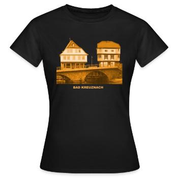 Bad Kreuznach Brückenhäuser Rhénanie-Palatinat - T-shirt Femme - noir - Devant - AI Model Female 172 dark (172cm)
