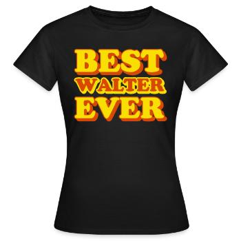 Drôle de cadeau avec prénom Walter - T-shirt Femme - noir - Devant - AI Model Female 172 dark (172cm)