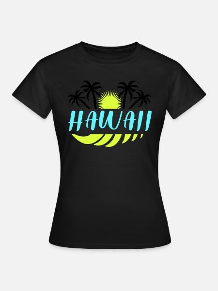hawaii - Frauen T-Shirt - Schwarz
