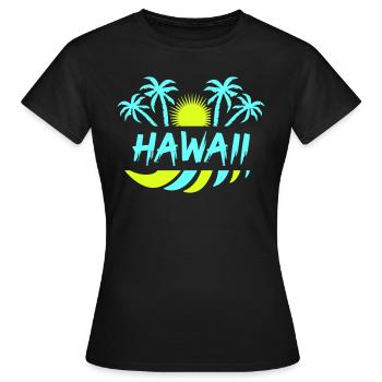 Hawaï - T-shirt Femme - noir - Devant - AI Model Female 172 dark (172cm)