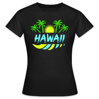 Hawaï - T-shirt Femme - noir - Devant - AI Model Female 172 dark (172cm)