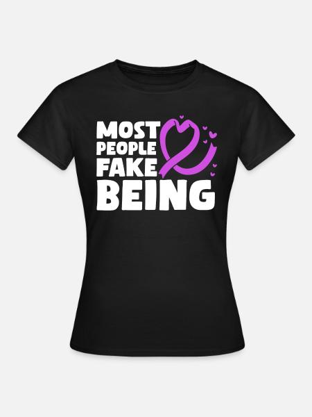 Most people fake being Fibromyalgia - T-shirt dam - svart