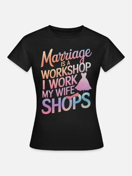 Ehemann Ehegatte Familie Hochzeit - Frauen T-Shirt - Schwarz