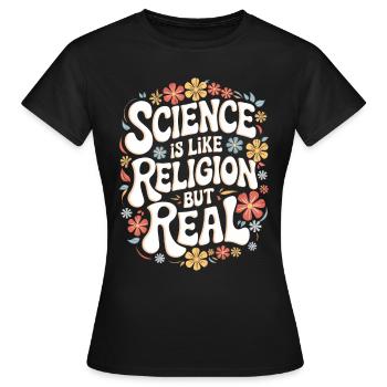 Atheismus Atheist Anti-Religion Agnostiker - Frauen T-Shirt - Schwarz - Vorne - AI Model Female 172 dark (172cm)