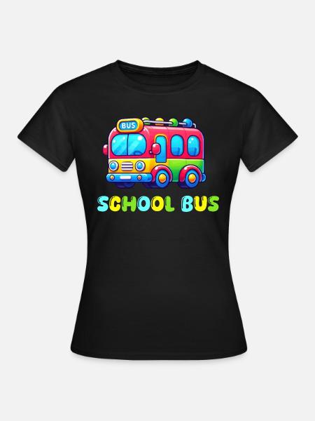 bus schule - Frauen T-Shirt - Schwarz