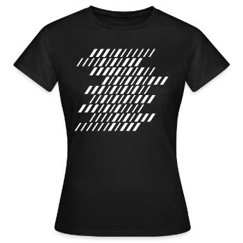 Conception de lignes géométriques - T-shirt Femme - noir - Devant - AI Model Female 172 dark (172cm)