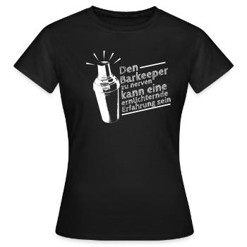 Barkeeper nerven - Frauen T-Shirt - Schwarz - Vorne - AI Model Female 172 dark (172cm)