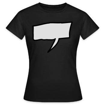 sprechblase_2c - T-shirt Femme - noir - Devant - AI Model Female 172 dark (172cm)