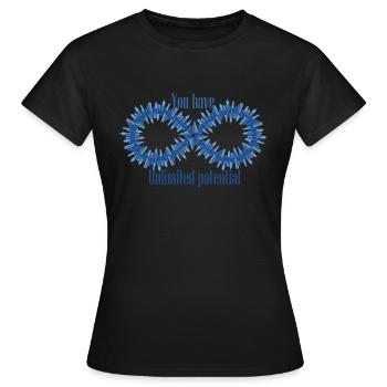 Vous avez un potentiel illimité - T-shirt Femme - noir - Devant - AI Model Female 172 dark (172cm)