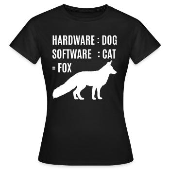 Logiciel de matériel de chien de chat de chat - T-shirt Femme - noir - Devant - AI Model Female 172 dark (172cm)