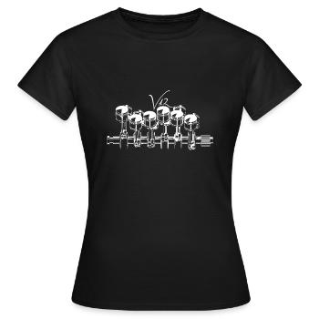 Moteur V12 - T-shirt Femme - noir - Devant - AI Model Female 172 dark (172cm)
