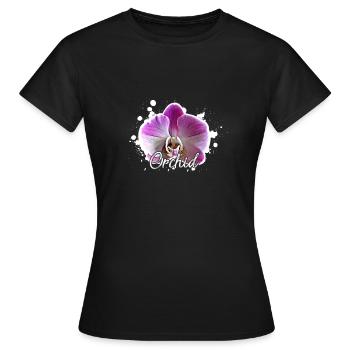 Orchids - Women's T-Shirt - black - Front - AI Model Female 172 dark (172cm)