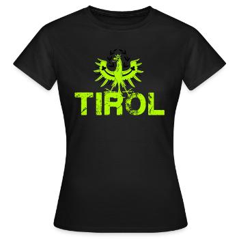 Tirol - Frauen T-Shirt - Schwarz - Vorne - AI Model Female 172 dark (172cm)