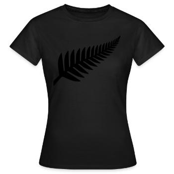 NZ Fern - Women's T-Shirt - black - Front - AI Model Female 172 dark (172cm)
