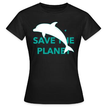 Save The Planet - Frauen T-Shirt - Schwarz - Vorne - AI Model Female 172 dark (172cm)