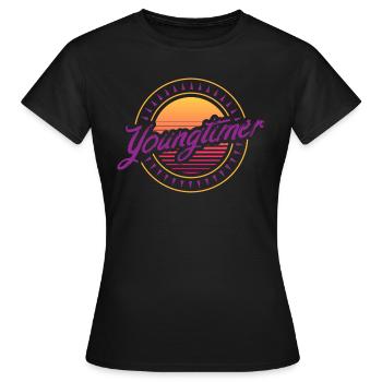 Youngtimer retro by The Manzanita’s - T-shirt Femme - noir - Devant - AI Model Female 172 dark (172cm)