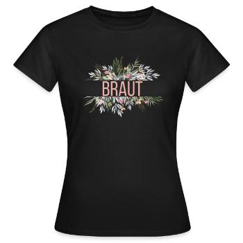 Team Braut! personalisierbar - Frauen T-Shirt - Schwarz - Vorne - AI Model Female 172 dark (172cm)