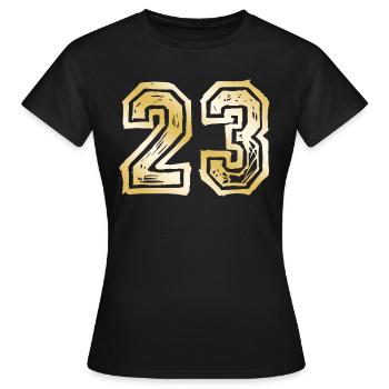 23 Nombre d’or - T-shirt Femme - noir - Devant - AI Model Female 172 dark (172cm)