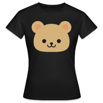 Bär Ours - T-shirt Femme - noir - Devant - AI Model Female 172 dark (172cm)