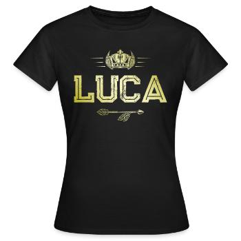 Luca - T-shirt Femme - noir - Devant - AI Model Female 172 dark (172cm)