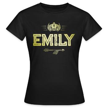 Emily - Frauen T-Shirt - Schwarz - Vorne - AI Model Female 172 dark (172cm)