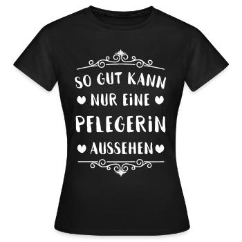 Pflegerin - Frauen T-Shirt - Schwarz - Vorne - AI Model Female 172 dark (172cm)