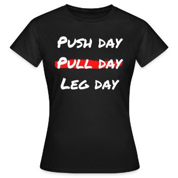 Pull day Workout - Push Pull Leg - Women's T-Shirt - black - Front - AI Model Female 172 dark (172cm)