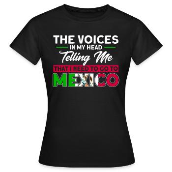 Mexikanische Flagge Mexikanische Wurzeln Geschenk - Frauen T-Shirt - Schwarz - Vorne - AI Model Female 172 dark (172cm)