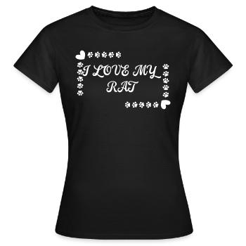I love my rat - Frauen T-Shirt - Schwarz - Vorne - AI Model Female 172 dark (172cm)